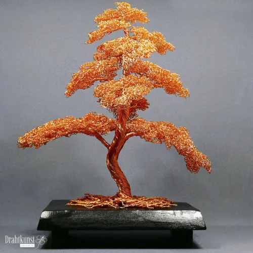 Drahtkunst Skulptur Drahtbaum Bonsai des inneren Friedens 0419-2501-041