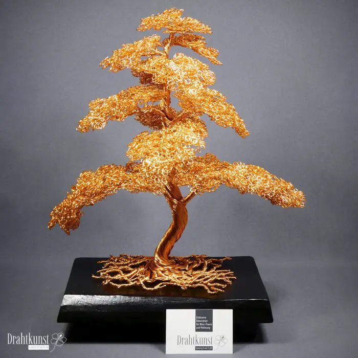 Drahtkunst Skulptur Drahtbaum Bonsai des inneren Friedens 0419-2501-041