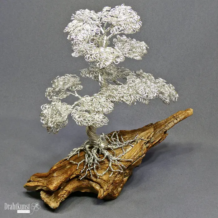 Drahtkunst Drahtbaum Bonsai Kunst dekorativ und edel hochwertiges Unikat 0419-2501-042