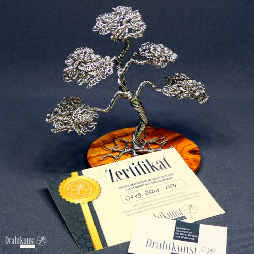Drahtkunst Drahtbaum Kunst Bonsai der Freude Wire Bonsai Tree Art