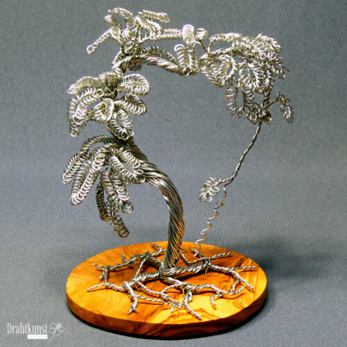 Drahtkunst Drahtbaum Kunst Bonsai Liebesgrüße Wire Bonsai Tree Art