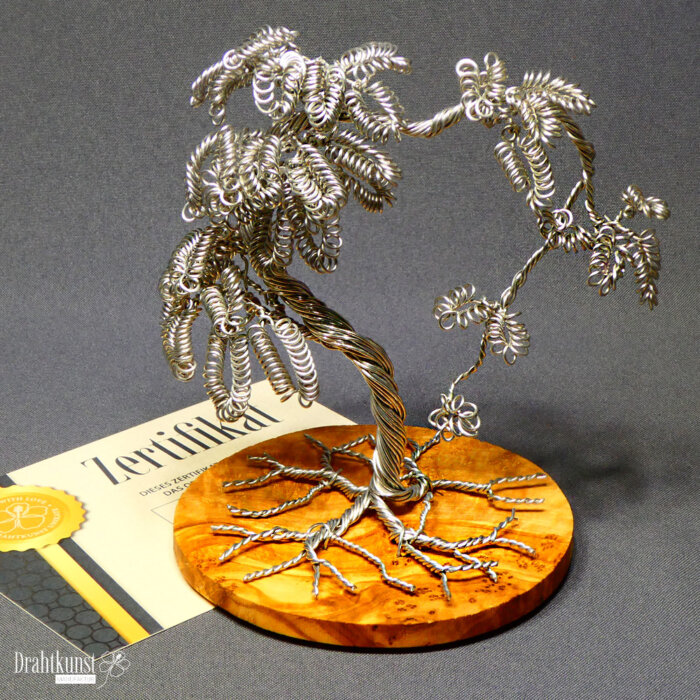 Drahtkunst Drahtbaum Kunst Bonsai Liebesgrüße Wire Bonsai Tree Art