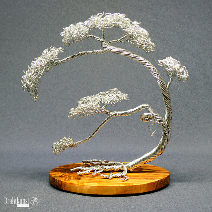 Drahtbaum der inneren Einkehr Kunst Drahtkunst Wire Bonsai Tree Art