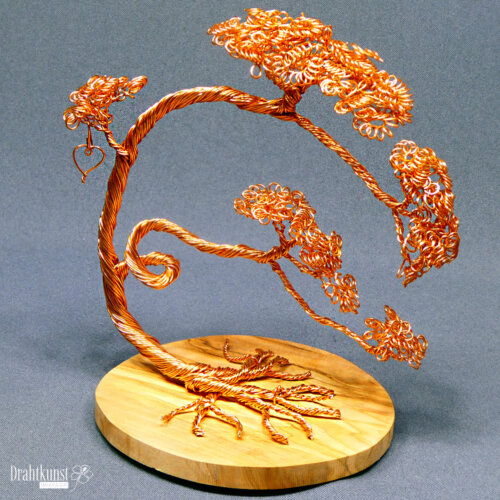 Drahtbaum der inneren Einkehr Kunst Drahtkunst Wire Bonsai Tree Art