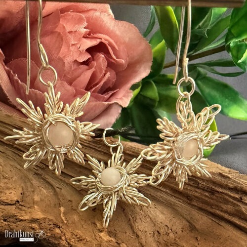 Rosenquarz Sternenset - Schmuckset
