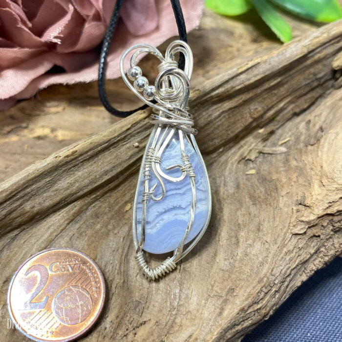 Sterling Silber Anhänger Chalcedon – Bild 2