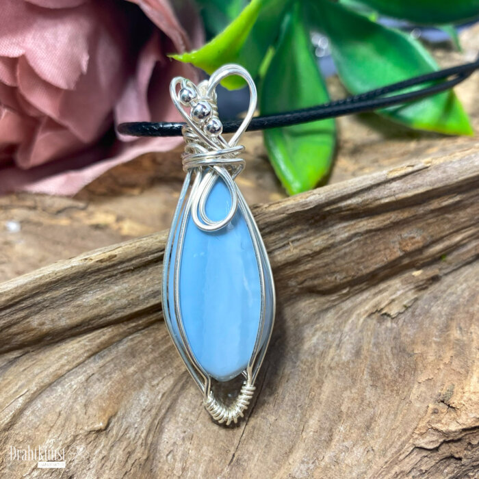 Sterling Silber Anhänger blauer Opal