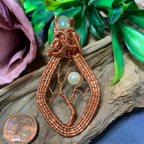 liebevoll handgefertigter Schmuck Anhänger - ein Drahtschmuck Unikat der Drahtkunst Manufaktur